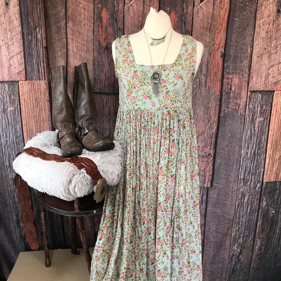 Vintage 80s Dress Indian Cotton Gauze Sita Sheer